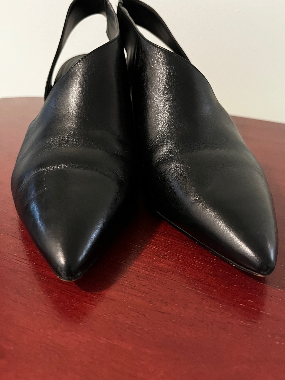Cole Haan Womens Vania Pump Size 9 Black Leather D'Orsay Slingback Block Heel - Picture 4 of 12